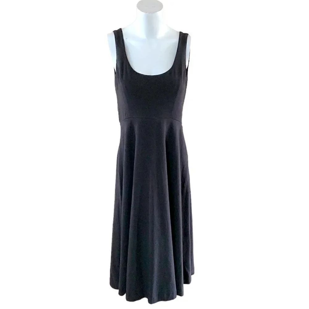 Anthropologie Maeve Black Sleeveless Midi Dress